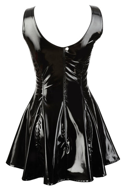 BLACK LEVEL Lack-Minikleid mit tiefem Ausschnitt