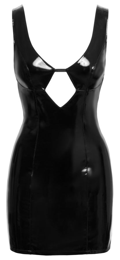 BLACK LEVEL Lack-Minikleid mit Eyecatcher-Dekolleté
