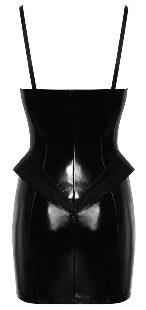 BLACK LEVEL Lack-Minikleid mit Schößchen