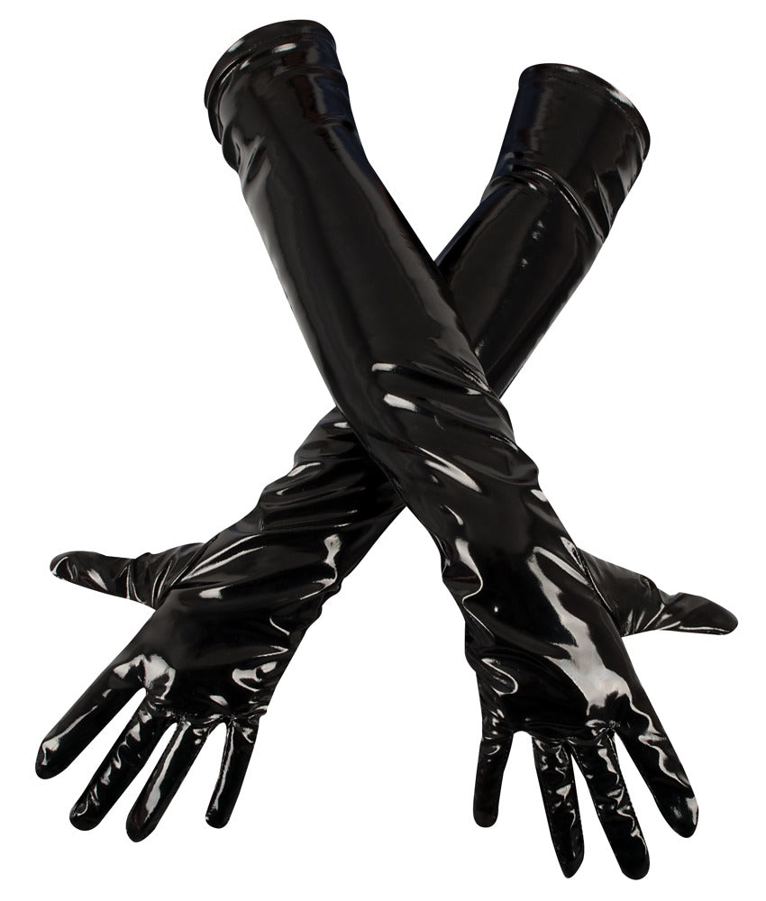 BLACK LEVEL Lack-Handschuhe mit Stretch