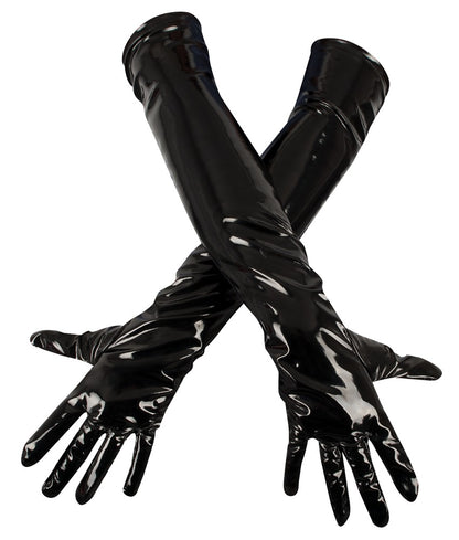 BLACK LEVEL Lack-Handschuhe mit Stretch