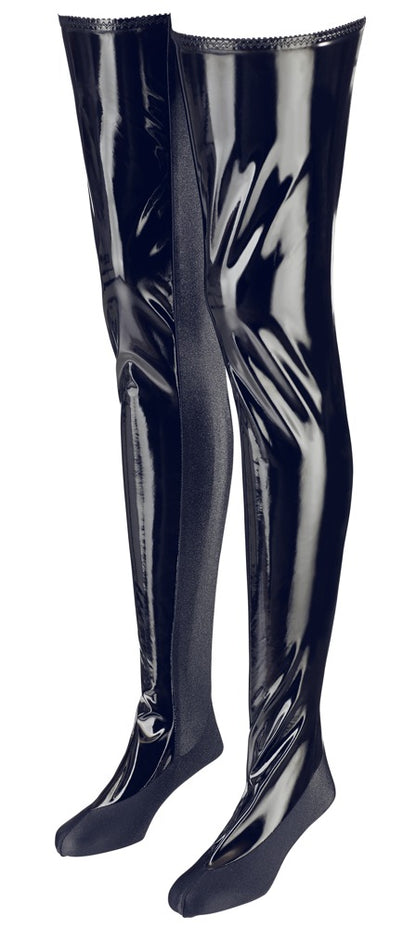 BLACK LEVEL Lack-Bettstiefel im Overknee-Style