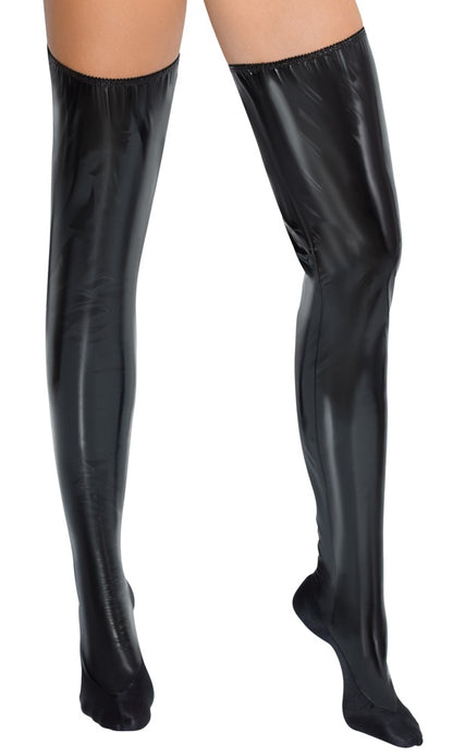 BLACK LEVEL Lack-Bettstiefel im Overknee-Style