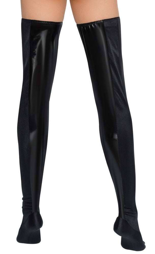 BLACK LEVEL Lack-Bettstiefel im Overknee-Style
