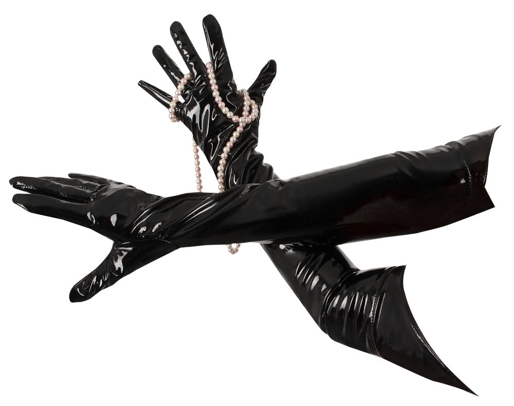 BLACK LEVEL Lack-Handschuhe, extra lang