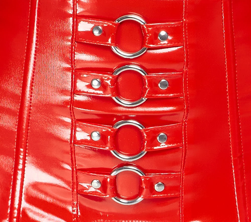 BLACK LEVEL Lack-Strapsgürtel in Rot