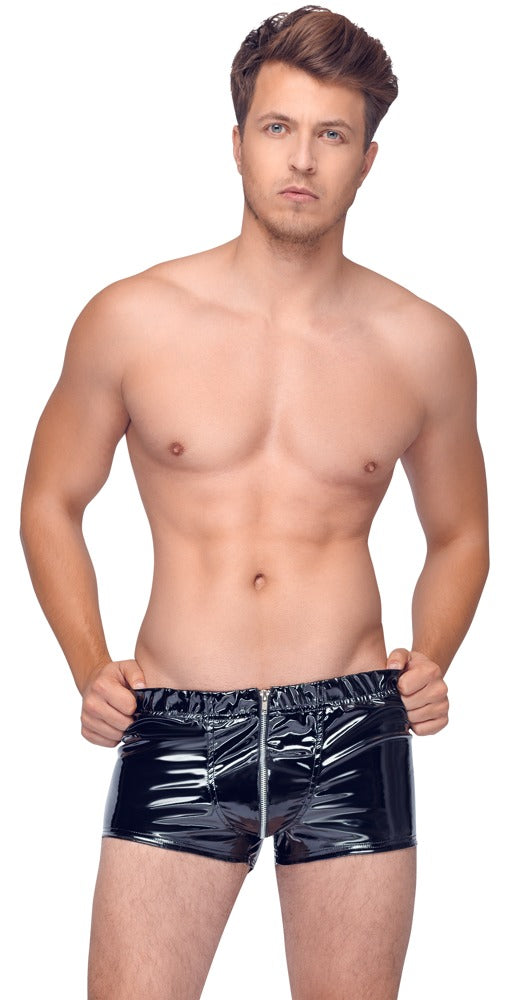 BLACK LEVEL Lack-Herren-Pants mit Zip