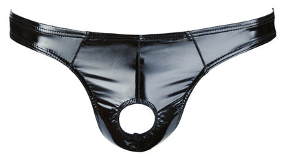 BLACK LEVEL Lack-Herren-Slip mit Showmaster-Öffnung