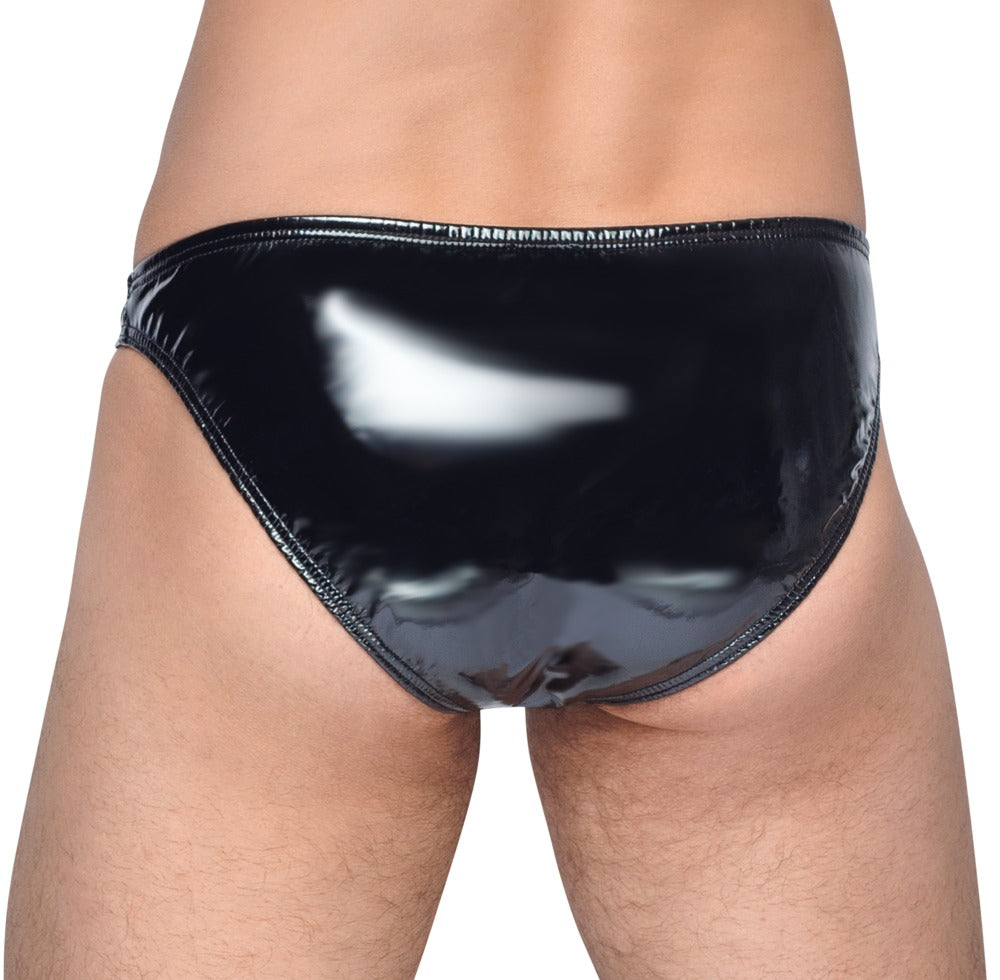 BLACK LEVEL Lack-Herren-Slip mit Showmaster-Öffnung
