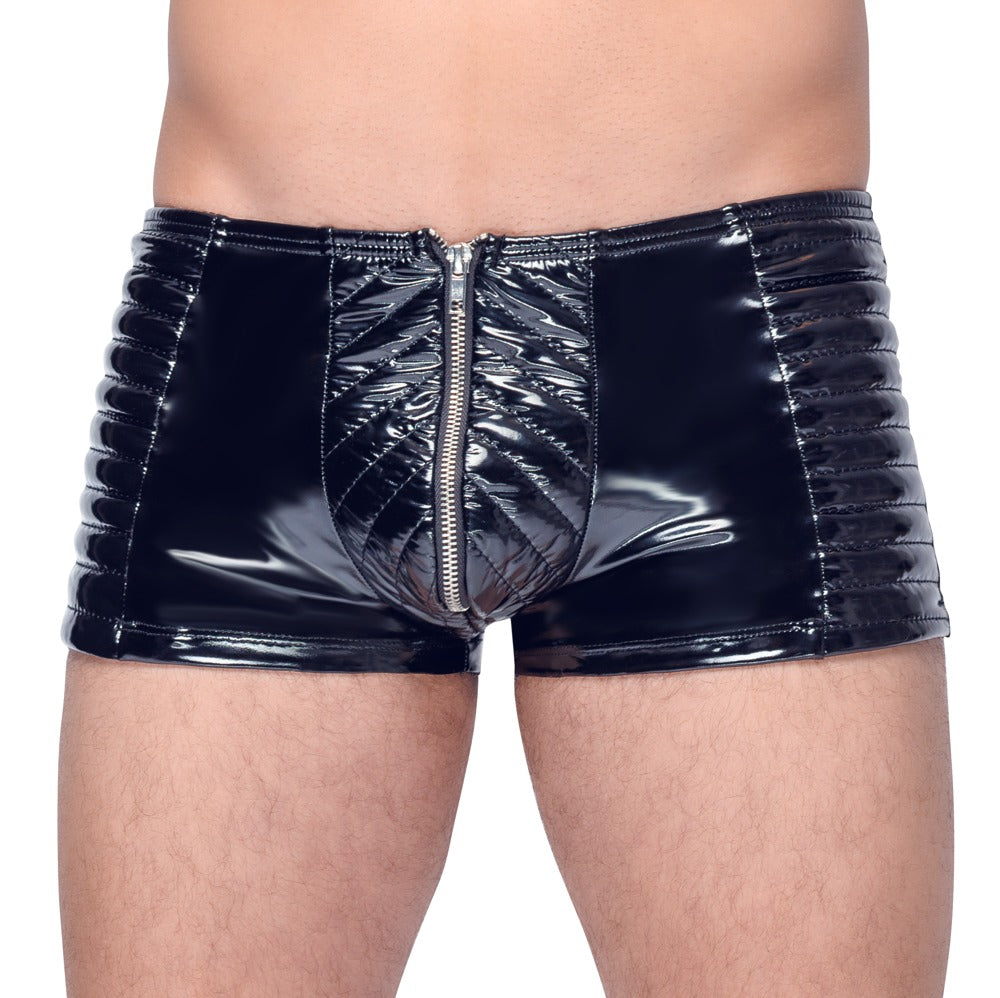 BLACK LEVEL Lack-Herren-Pants im Biker-Style