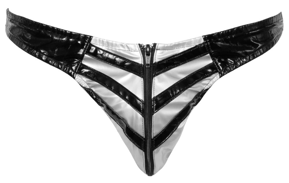 BLACK LEVEL Lack-Herren-Rio im Streifen-Design