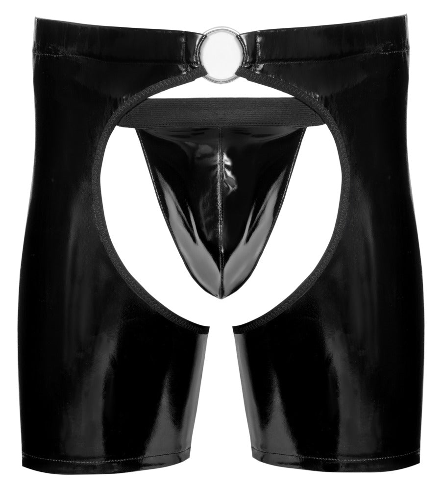 BLACK LEVEL Lack-Herren-Chaps mit String