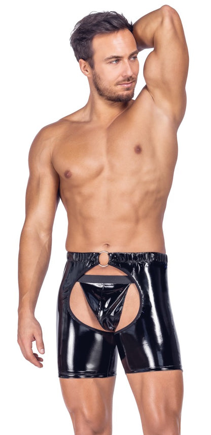 BLACK LEVEL Lack-Herren-Chaps mit String