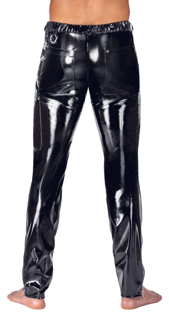 BLACK LEVEL Lack-Herren-Hose im Skinny-Style