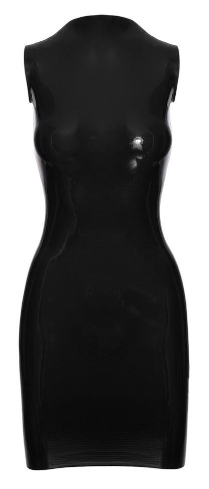 LATE X Latex-Minikleid in Schwarz