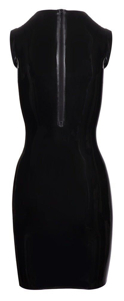LATE X Latex-Minikleid in Schwarz