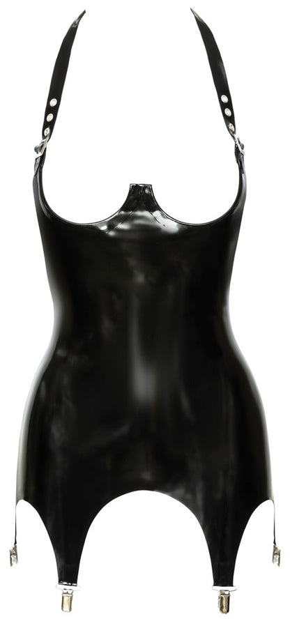 LATE X busenfreies Latex-Strapshemd mit Cup-Bügeln