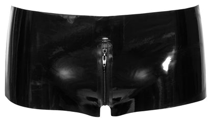 LATE X Latex-Hotpants mit Zip