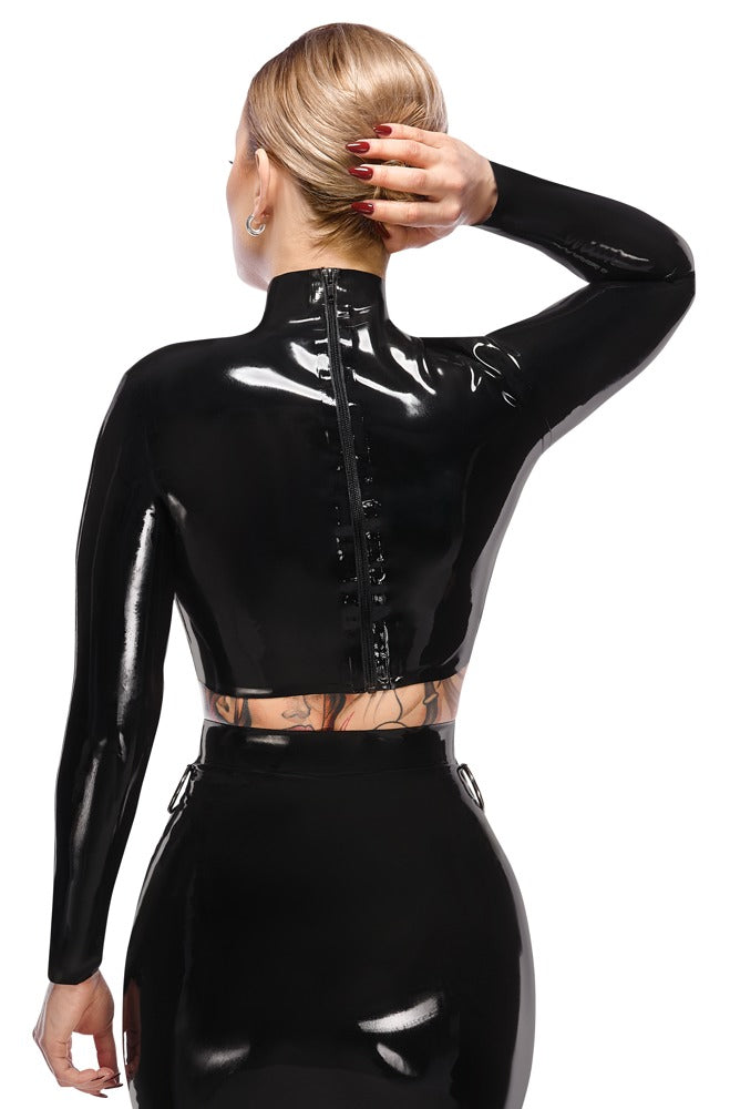 LATE X busenfreies Latex-Crop-Top