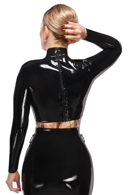 LATE X busenfreies Latex-Crop-Top