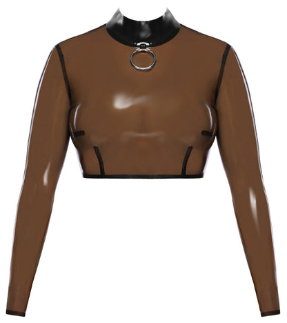 LATE X transparentes Latex-Langarm-Shirt