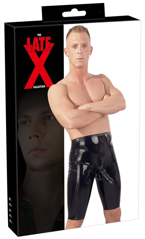 LATE X Latex-Herren-Radlerhose mit Penishülle
