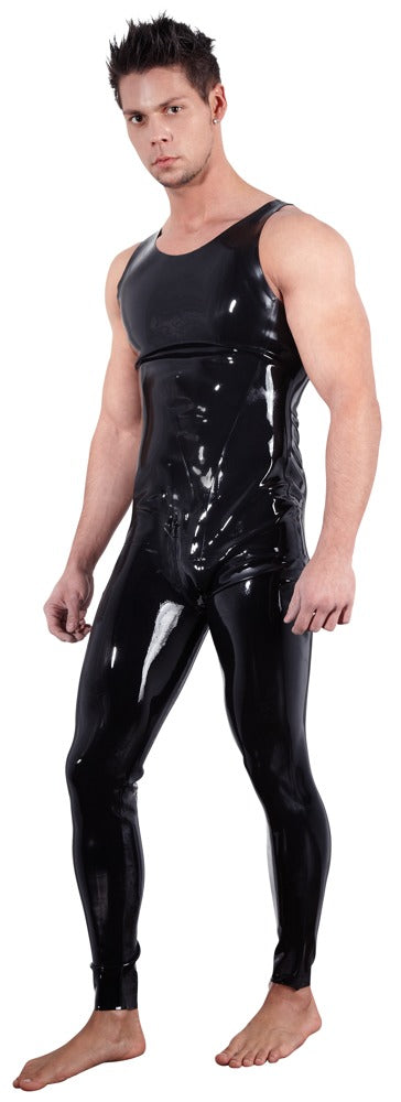LATE X Latex-Herren-Overall mit Schritt-Zip