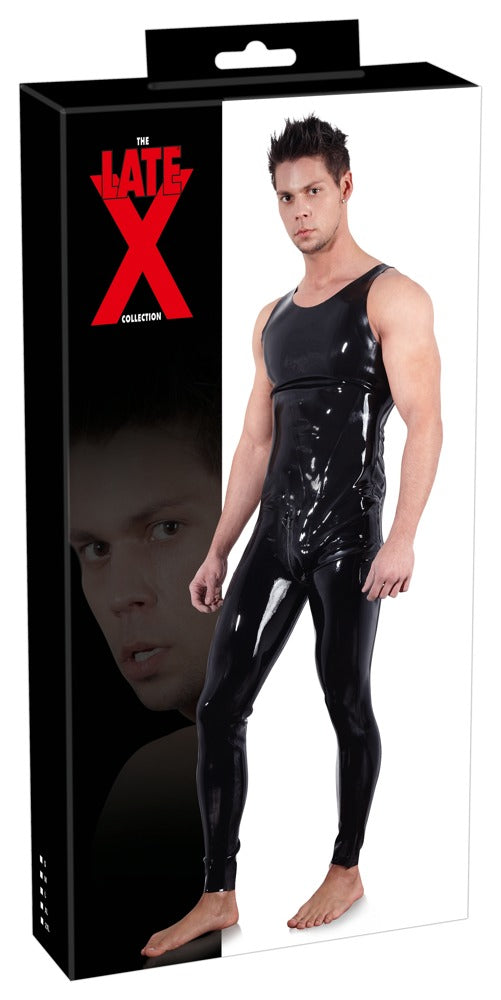 LATE X Latex-Herren-Overall mit Schritt-Zip