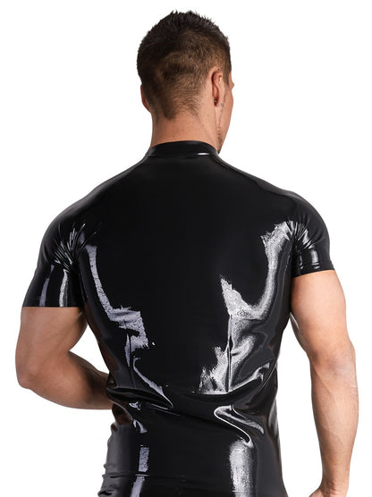 LATE X Latex-Herren-Shirt mit Front-Zip