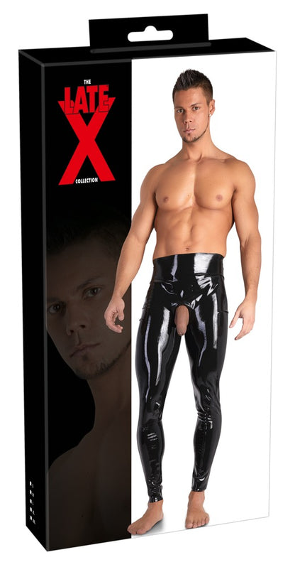 LATE X Latex-Herren-Leggings mit Showmaster-Öffnung
