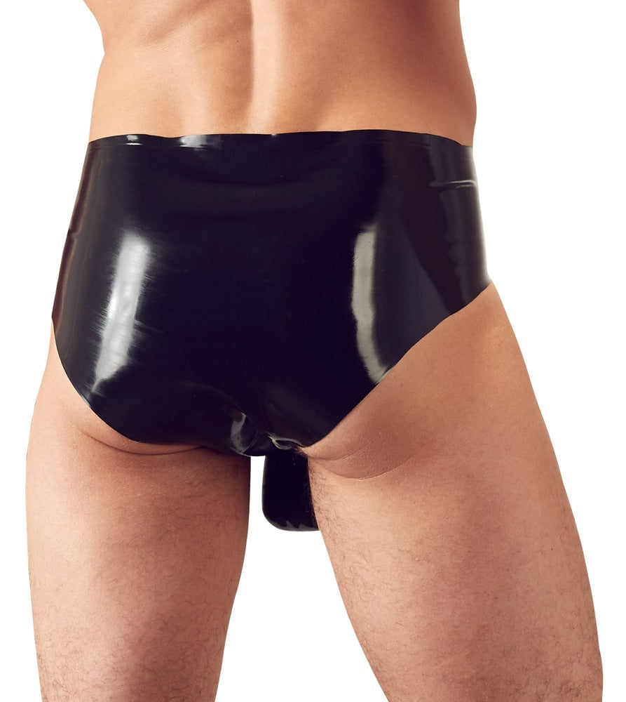 LATE X Latex-Herren-Slip mit genoppter Penishülle