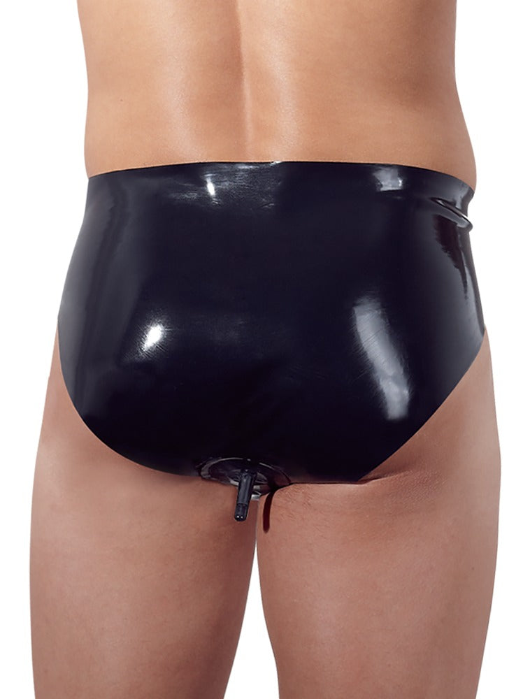 LATE X Latex-Herren-Slip mit aufpumpbarem Anal-Plug