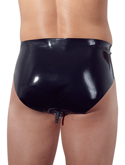 LATE X Latex-Herren-Slip mit aufpumpbarem Anal-Plug