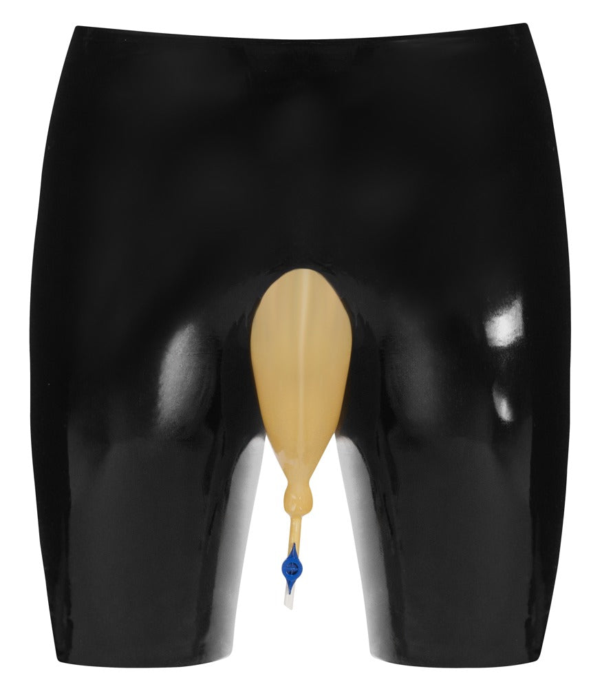 LATE X Latex-Radlerpants mit Urinbeutel