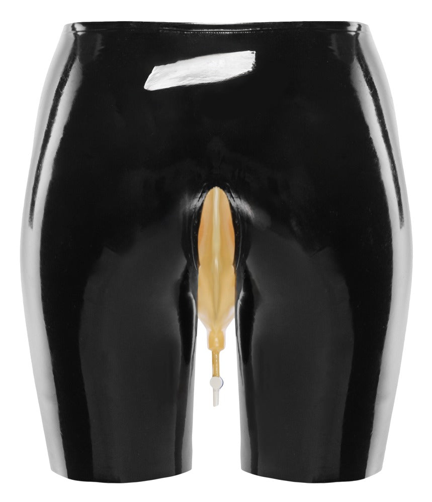 LATE X Latex-Radlerpants mit Urinbeutel