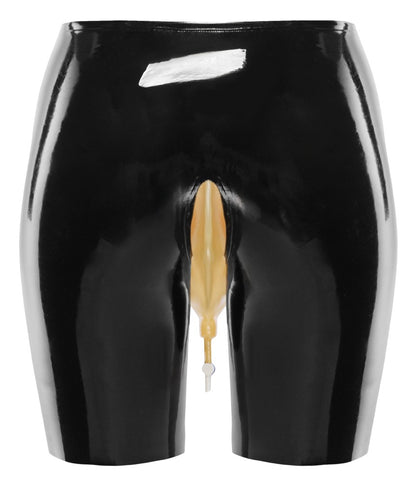 LATE X Latex-Radlerpants mit Urinbeutel