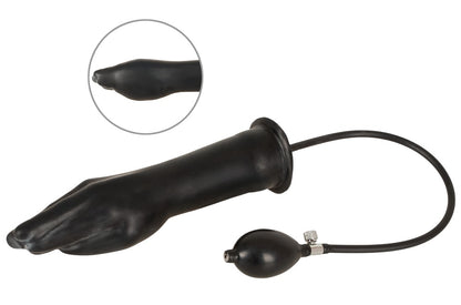 Latex Hand aufblasbar schwarz