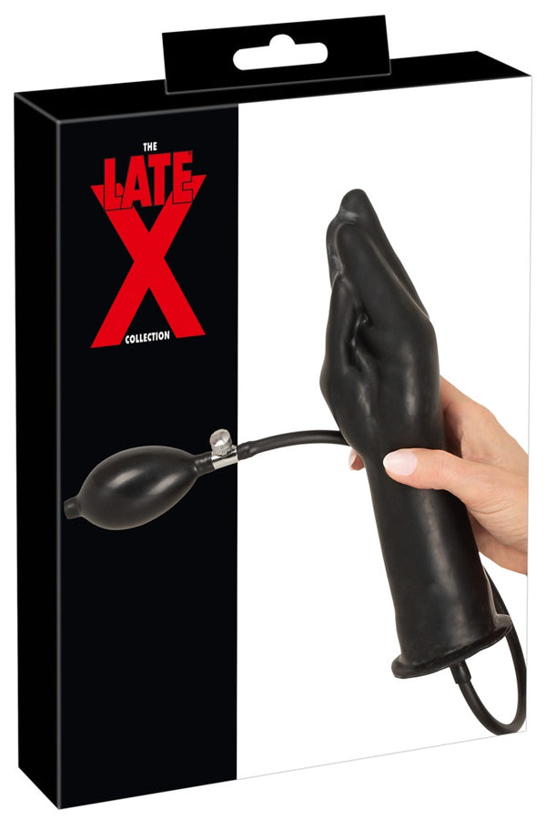 Latex Hand aufblasbar schwarz