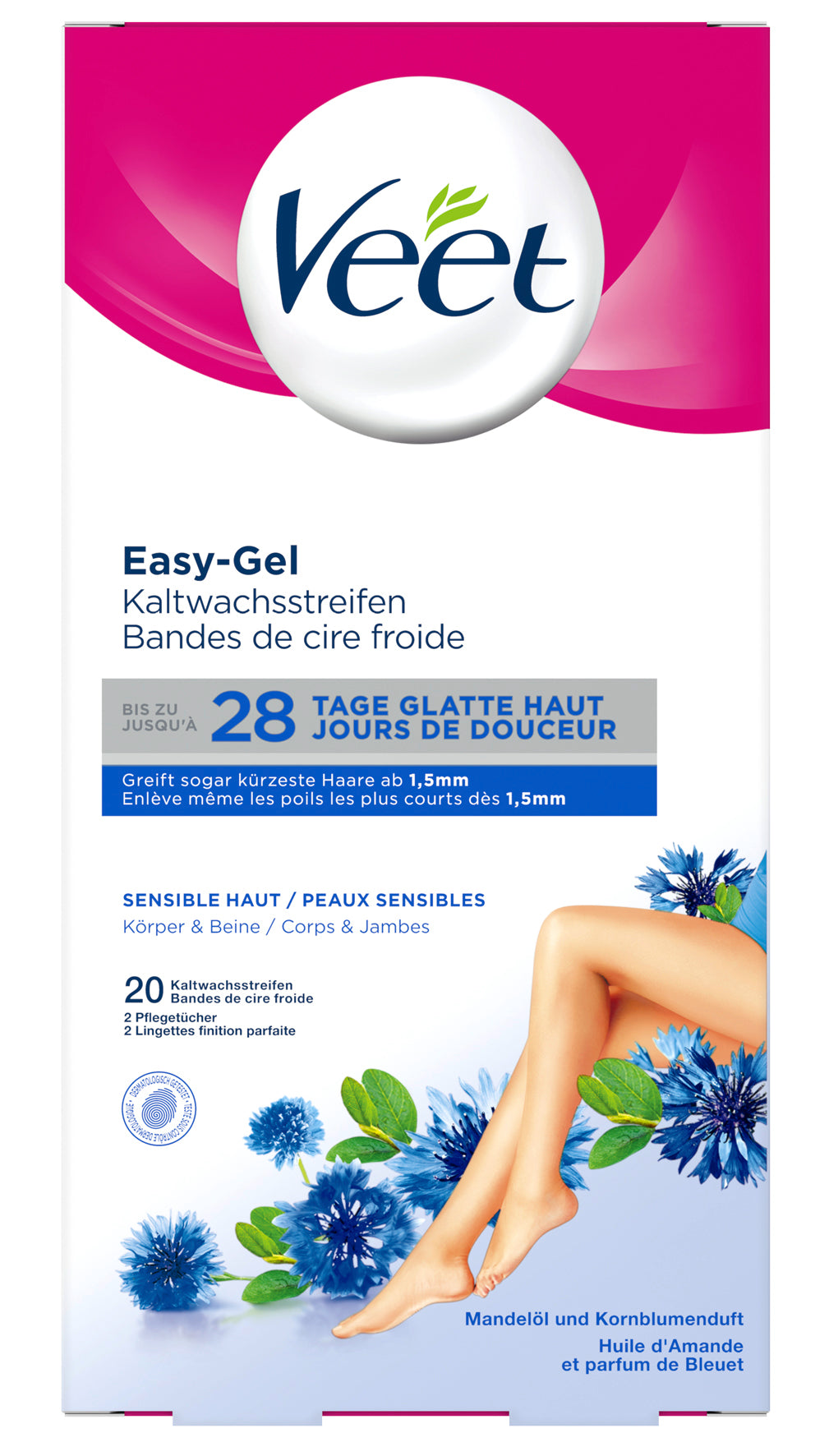 VEET Kaltwachsstreifen für sensible Haut