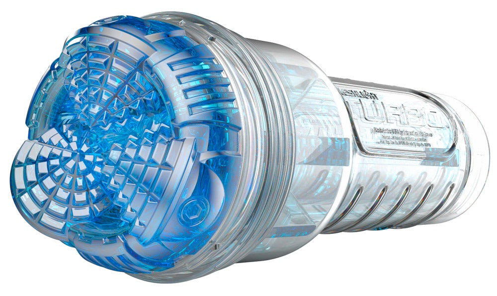 Fleshlight Turbo Core Blowjob-Masturbator, transparent-blau