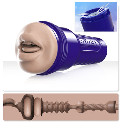 Fleshlight Boost Blow Blowjob-Masturbator mit Saugkontrolle, Light Medium