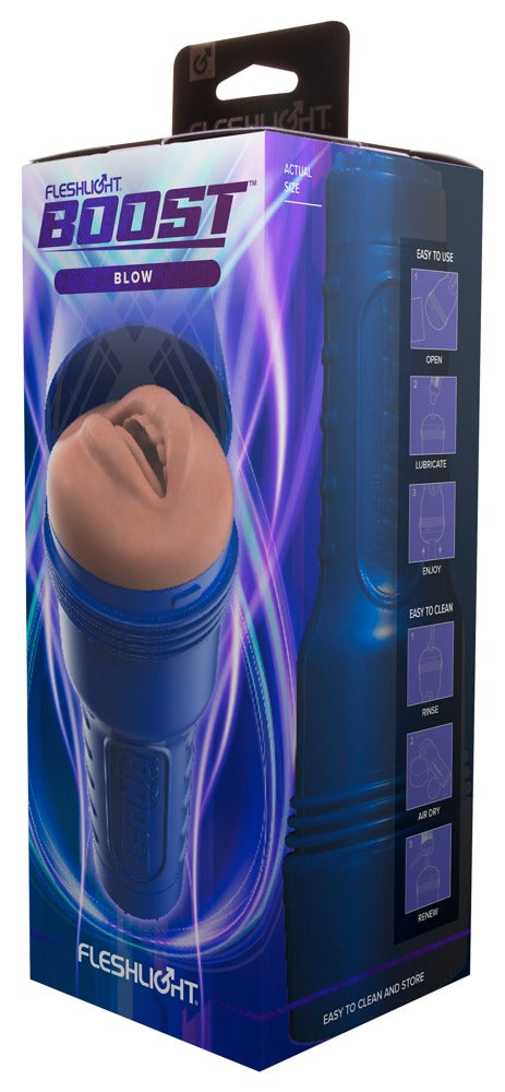 Fleshlight Boost Blow Blowjob-Masturbator mit Saugkontrolle, Light Medium