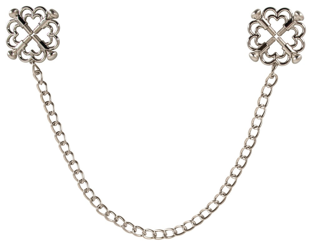 Bad Kitty Nippelklemmen mit Kette aus Edelstahl
