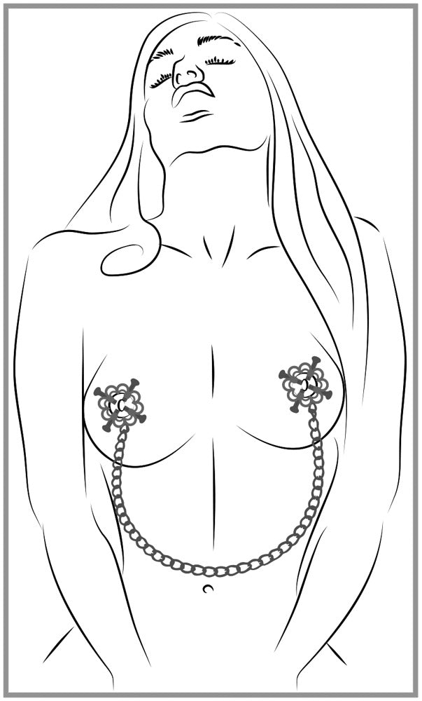 Bad Kitty Nippelklemmen mit Kette aus Edelstahl