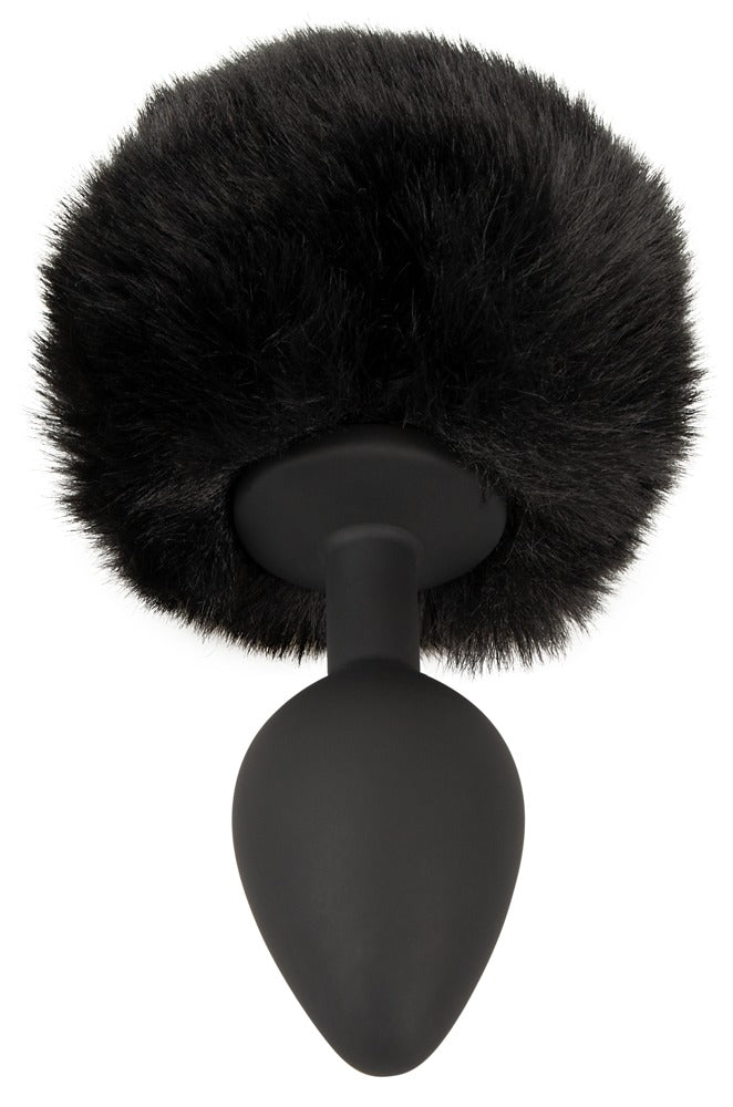 You2Toys Fluffy Tail Analplug M mit schwarzem Puschel