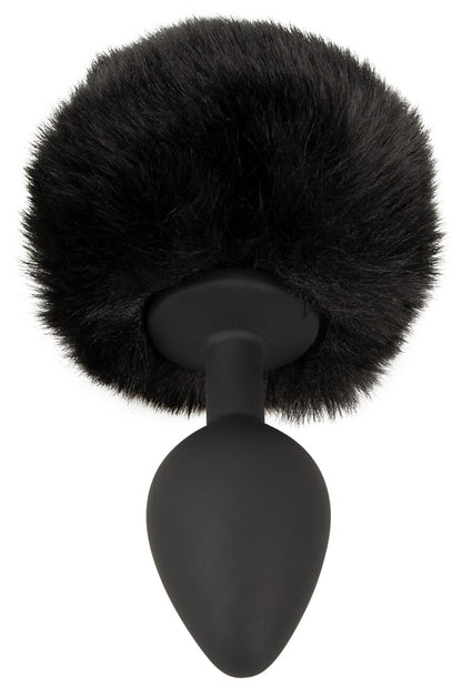 You2Toys Fluffy Tail Analplug M mit schwarzem Puschel