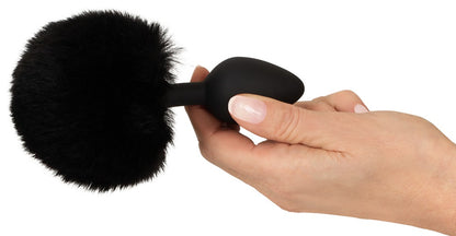 You2Toys Fluffy Tail Analplug M mit schwarzem Puschel