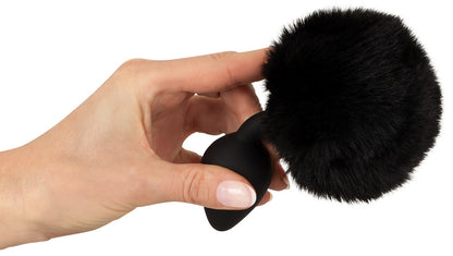 You2Toys Fluffy Tail Analplug M mit schwarzem Puschel