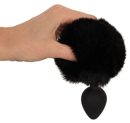 You2Toys Fluffy Tail Analplug M mit schwarzem Puschel