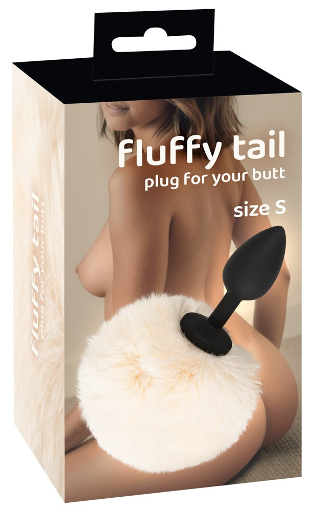 You2Toys Fluffy Tail Analplug S mit weißem Puschel